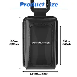 Premium Leather Key Protector Bag with Zipper and Key Ring - Multifunctional Travel Accessory (Black)
