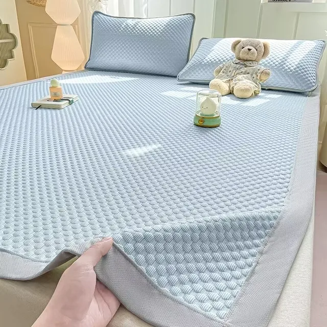 Drap de lit rafraîchissant en soie glacée, housse de matelas d'été, couvre-lit lavable en Machine, drap-housse pliable anti-poussière, 1 pièce 1