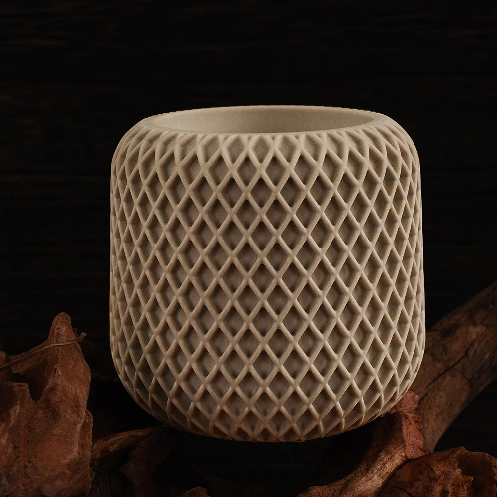Diamond Pattern Silicone Mold for Home Decor: Versatile Jar, Pot, and Holder