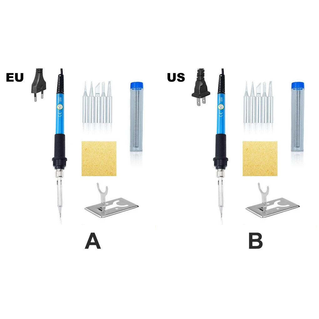 9pcs/set Soldering Iron Kit Adjustable Temperature 110/220v Welding