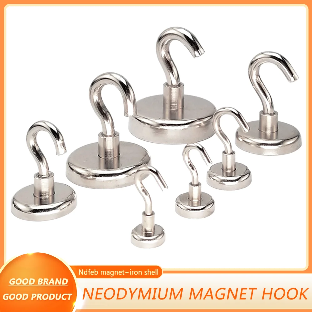 E16 E20 E25 E32 네오디뮴 자석 후크 튼튼한 벽 후크, 홈 주방 바 정리 행거 키 강력한 자석