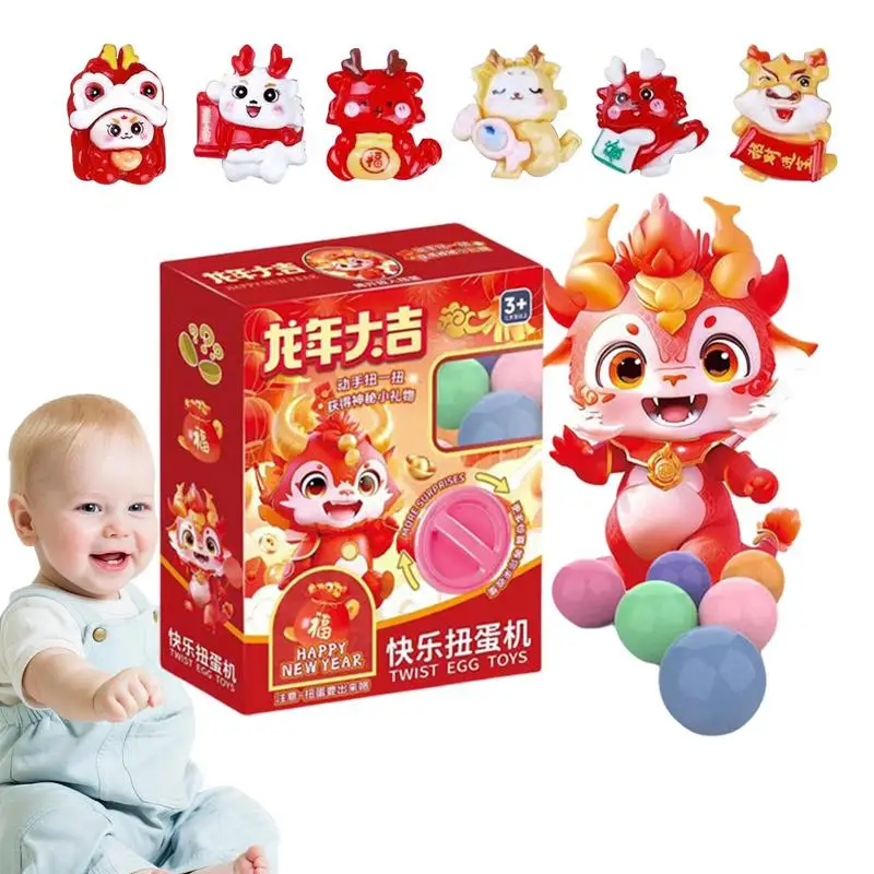 Mini Claw Machine Dragon Year Design Prize Dispenser Toys Adorable Interesting New Year Egg Toy Claw Machine Birthday Playset 3