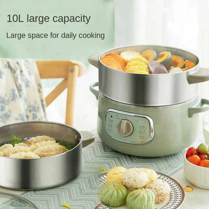 Home-appliance Bear/ Bear Electric Steamer DZG-D80G5 Household Timing Double Stainless Steel Steamer Small Electric Hot Pot 3