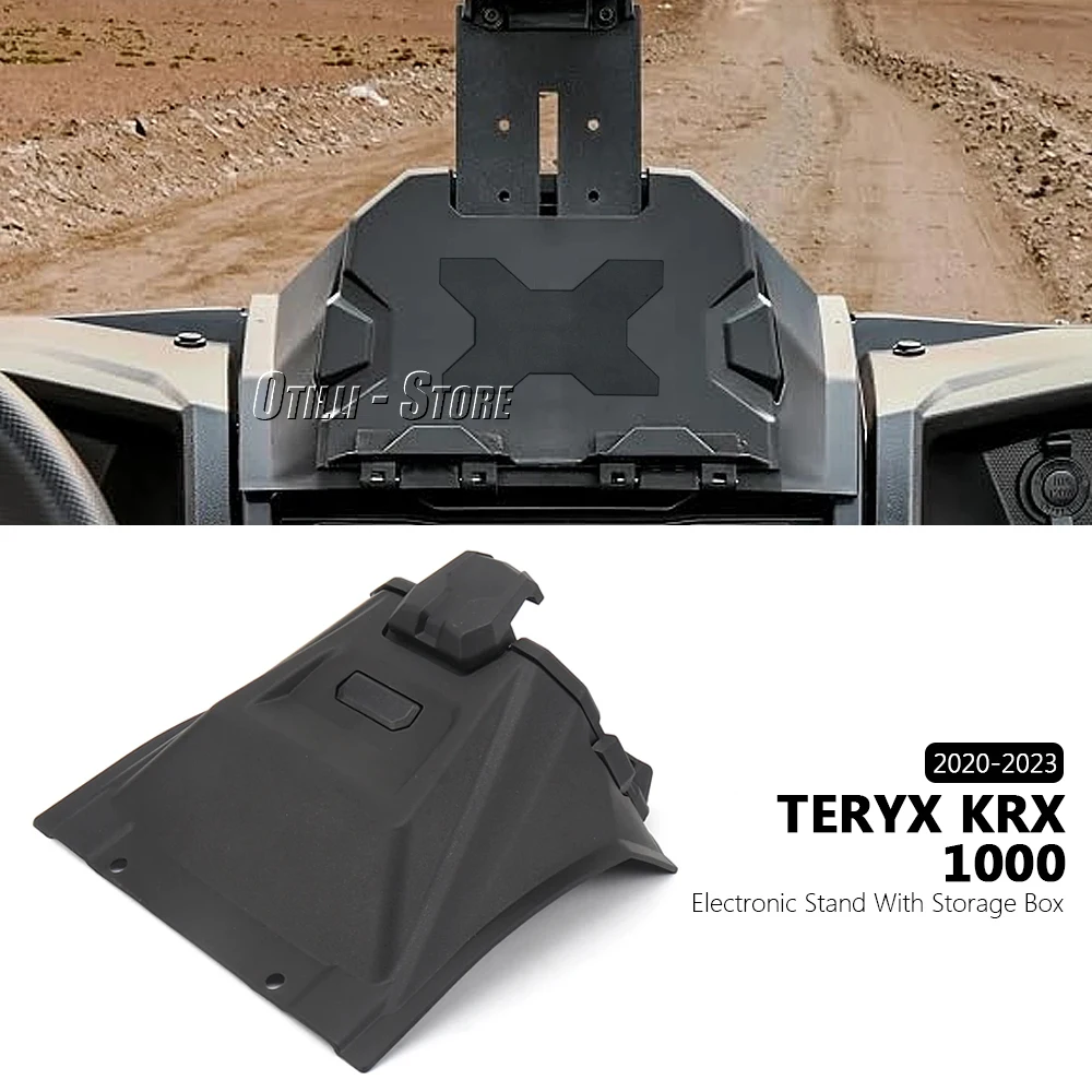 Phone Holder Black Electronic Device Holder Storage Box Case For UTV Accessories For Kawasaki Teryx TERYX KRX 1000 2020-2023