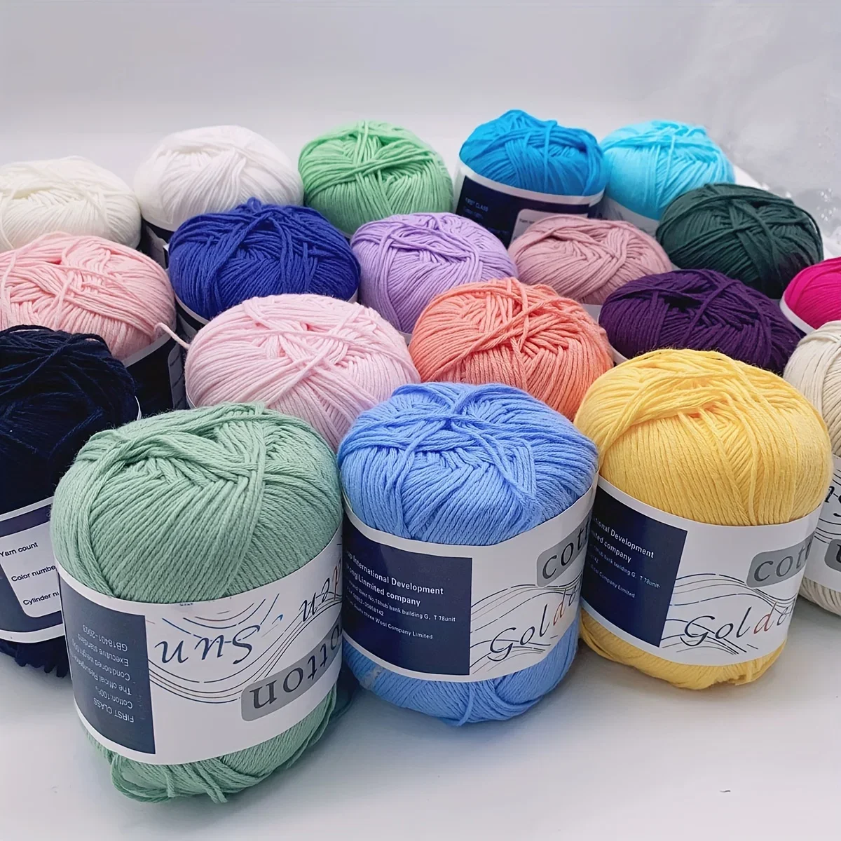 100% Cotton Yarn for Crocheting and Knitting, Medium-Weight DIY Craft Yarn for Sweaters,Scarves,Hats,Gloves - 50g/170m Per Skein 2