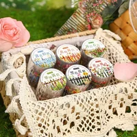 1Roll Handbook Material Loop PET Tape Hedgerow Garden Landscaping Stickers Fasteners Adhesives Scrapbook cut 50mm*2m 1
