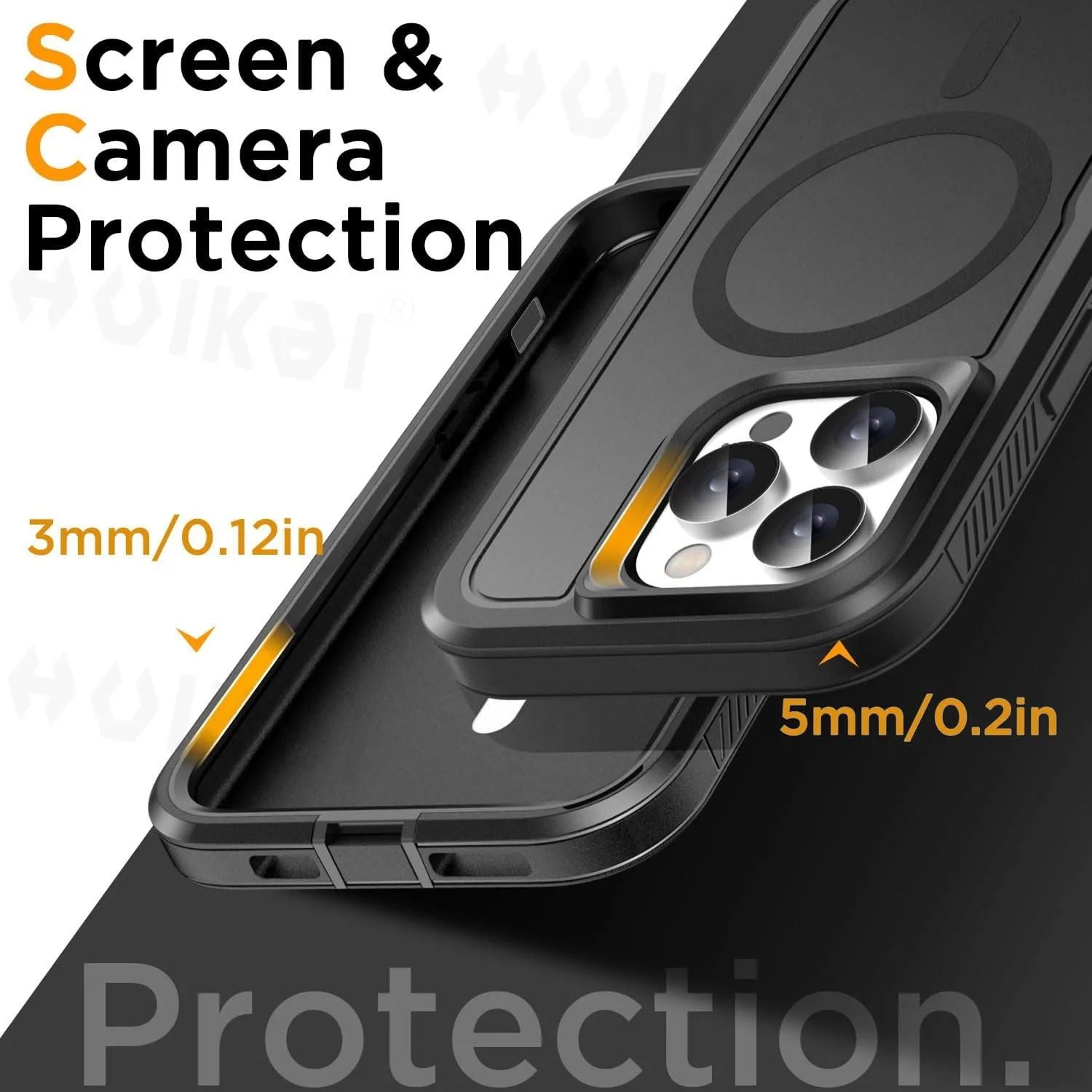 Heavy Duty Shock Absorption Full Body Protective Silicone Rubber Phone Case