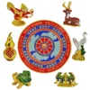 Feng Shui Vitality Activator Plate 6 Blessing Fortunev Wealth and Good Amulet Statue 4