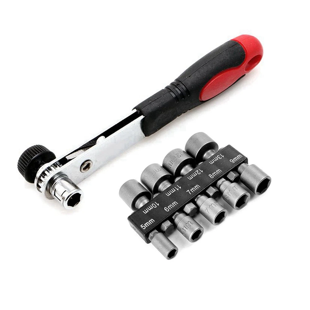 Description Picture 4 of itemKrachtige 9Pcs Power Nut Driver Socket Wrench 5 6 7 8 9 10 11 12 13 mm Hex Shank Adapter + 1/4 Ratchet Wrench Drill Screw Tools