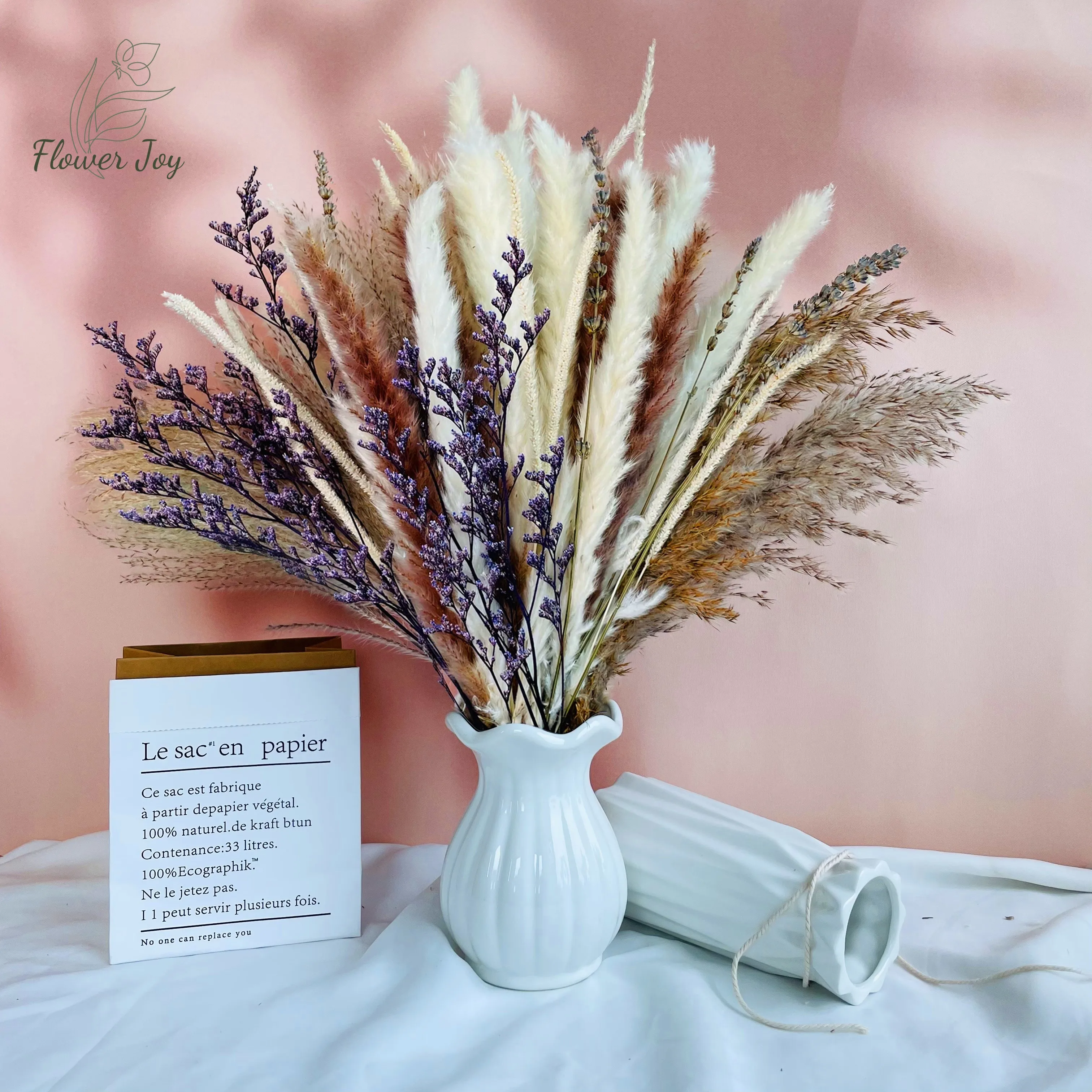 

Pampas Grass Dried Flowers Bouquet Boho Living Room Bedroom Home Decor Diy Rabbit Tails Grass Limonium Wedding Autumn Decoration