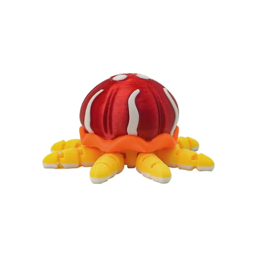 Simulation Movable Jellyfish Ornament Plastic Multi-Jointed 3D Printed Jellyfish Toy Model Doll Crafts Multi Joint Animal Toys