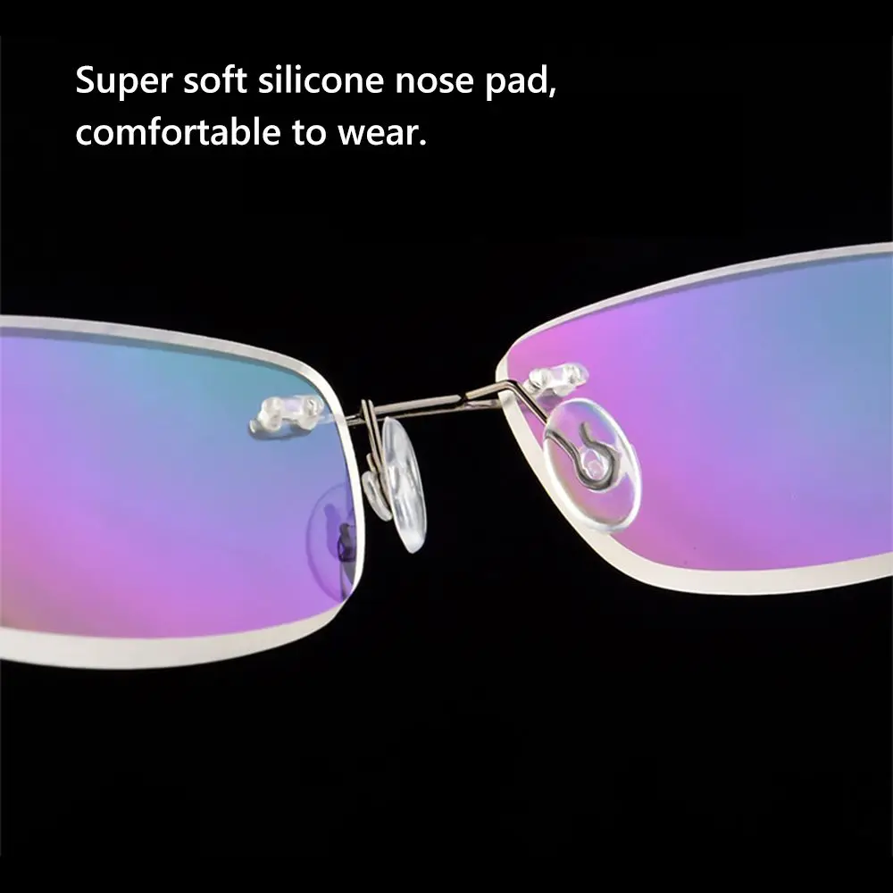 Ultraleichte, flexible Presbyopie-Brille für Männer und Frauen, randlose Memory-Titan-Lesebrille – Detail 4
