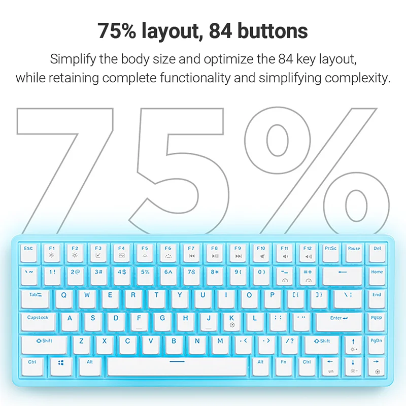 ONIKUMA G30 Mechanical Keyboard 84 Keys RGB Light Portable Office Gaming Wired Keyboard for Desktop Computer Laptop Notebook PC