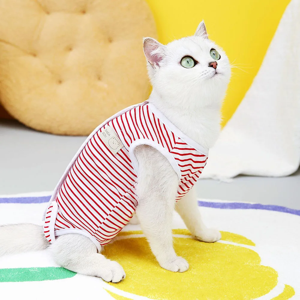 Kitten Onesies Cat Recovery Suit for Abdominal Wounds or Skin