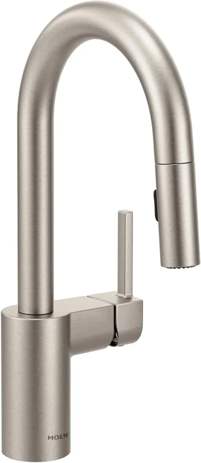 

Moen Align Spot Resist Stainless One-Handle Modern Pulldown Bar Faucet with Power Clean and Reflex Docking System,
