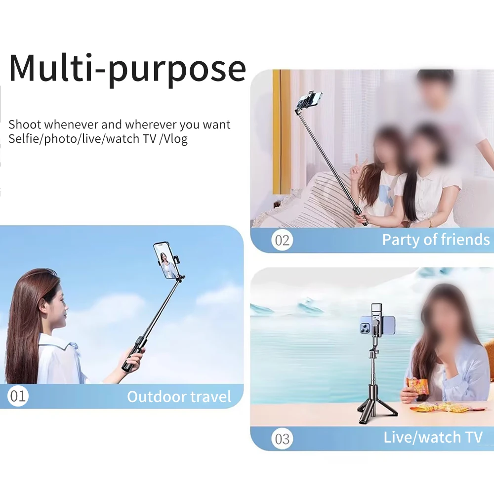 Selfie stick tripod 27 inch aluminum alloy selfie stick, compatible with all selfie/recording/photo/live streaming/vlog phones