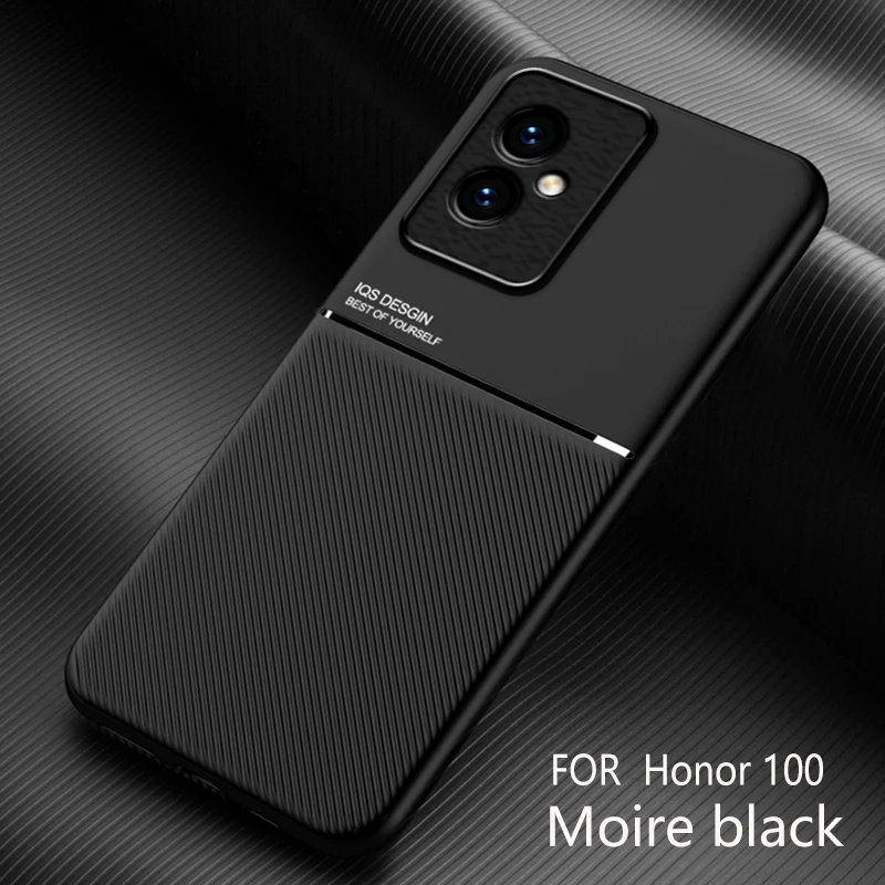 Shockproof Magnetic Leather Silicone Phone Case with Car Holder Attachment