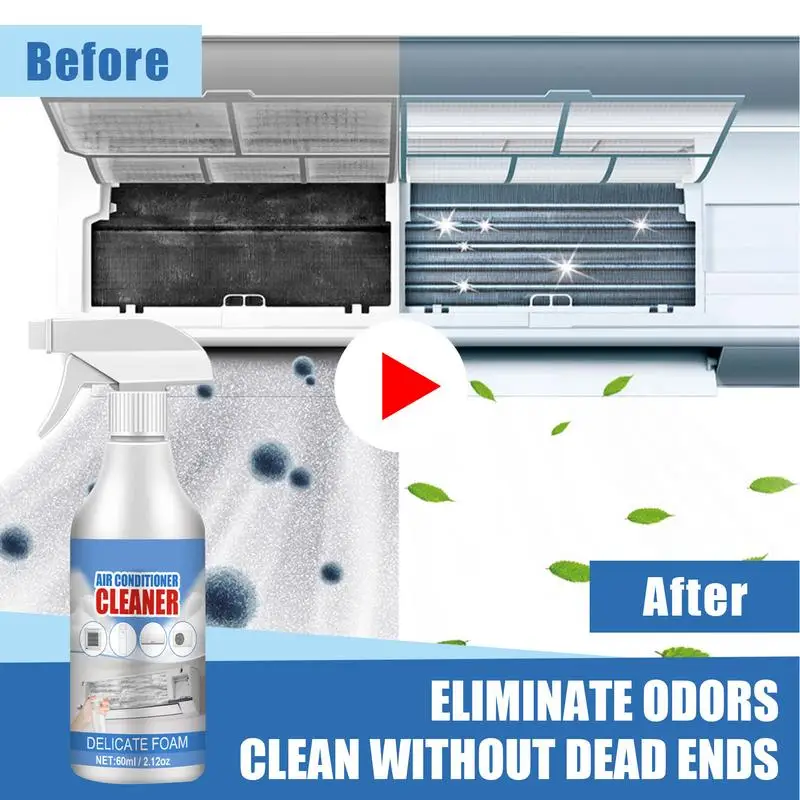 60ml Air Conditioner Cleaner Spray Multifunctional Heavy Duty Detergent Car AC Foam Cleaner Coil for House And Car air conditioning cleaner