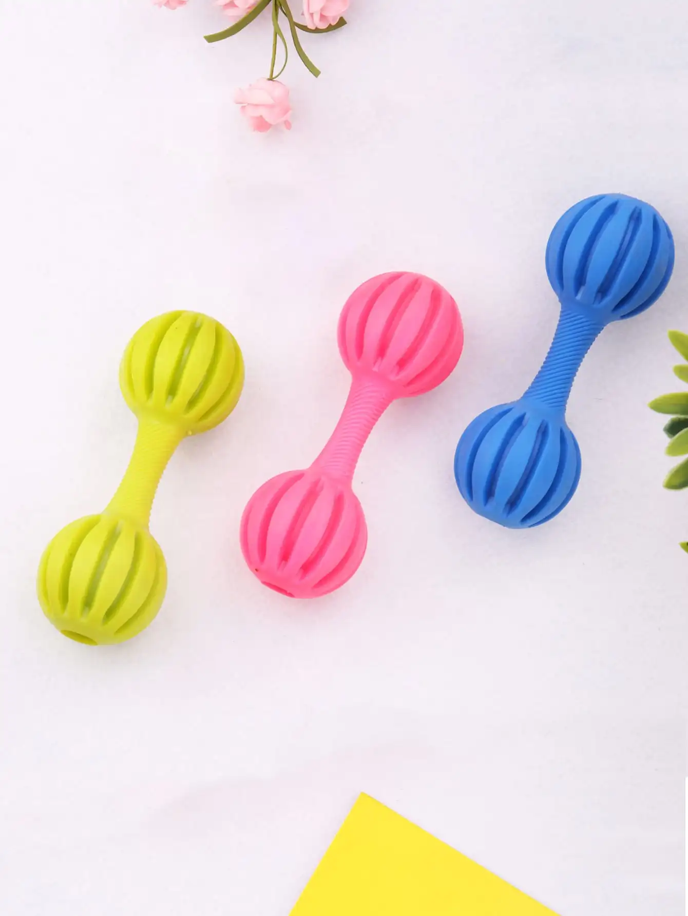 Dog Toy Dumble Rubber with Bell Fun Interactive