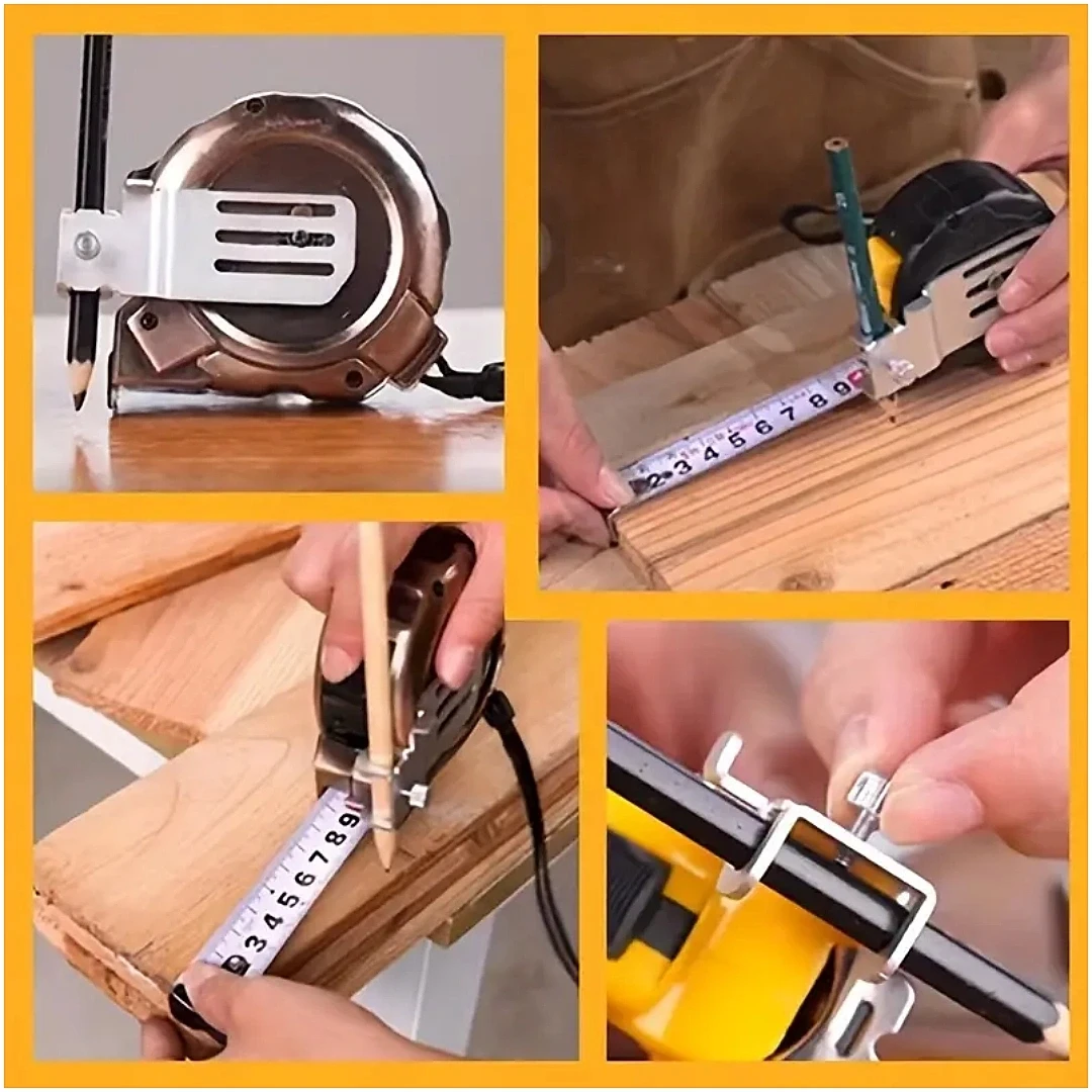 Tape Measure Measuring Tape Measuring Tape Lock Clip Tape Measure Pen Clips Adjustable Marker Scriber Tool Measurer Flexible Measuring Guide