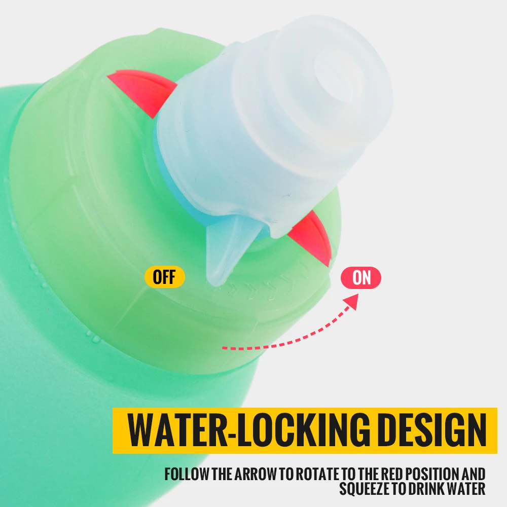 WRELS Sport Water Bottle BPA Free PP5 Ultralight Portable Leak-Proof Silicone Outdoor Water Bottle Fitness Running Water Kettle