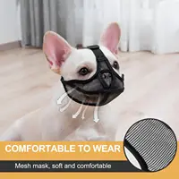 Short Snout Dog Muzzle Mesh Adjustable Breathable Anti Biting Bulldog Short Snout Muzzle for Dogs Bulldog Mouth Muzzle 1
