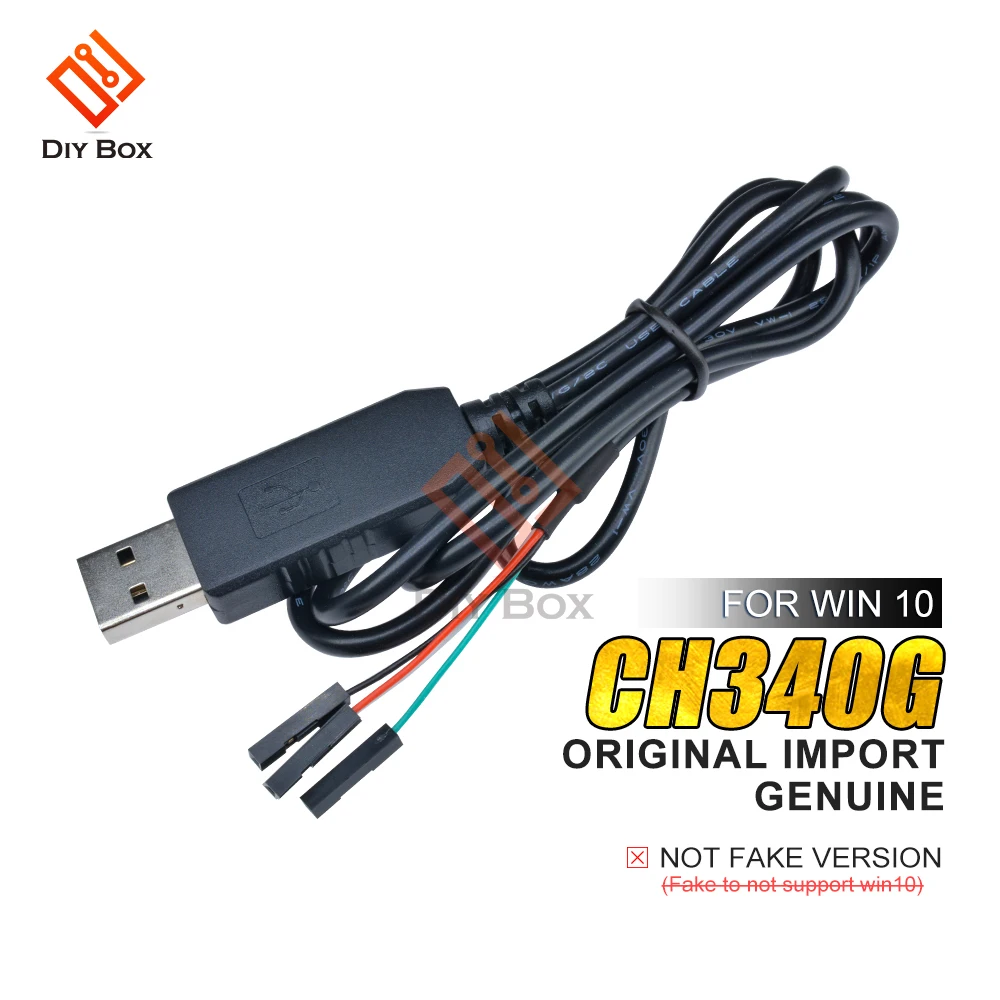 CH340G USB to RS232 TTL Serial Adapter Converter 4 Pin Female Socket for Arduino for Raspberry Pi Win7 WIN10 Download Cable 1M