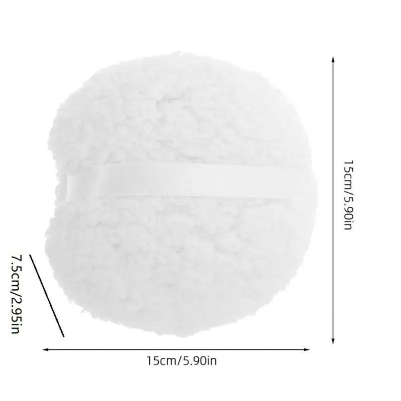 1개 15cm 초대형 파우더 퍼프 오버사이즈 롱 플러시 바디 파우더 어플리케이터 손쉬운 그립 바디 얼굴 메이크업 도구