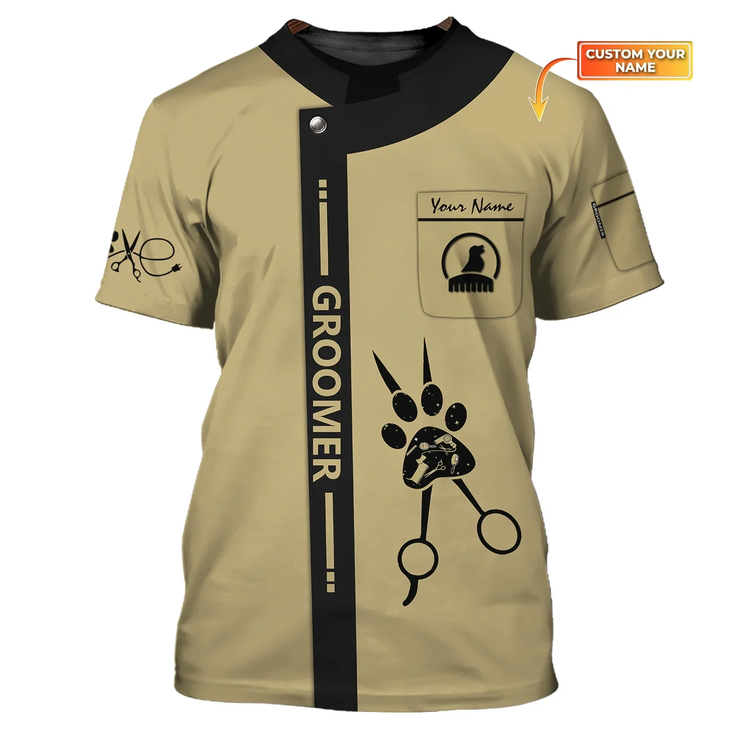 PLstar Cosmos Neueste Pet Groomer Sommer männer T-shirt Personalisierte Hund Groomer Name 3D Gedruckt t-shirt Unisex Casual Tops DW170 – Detail 24