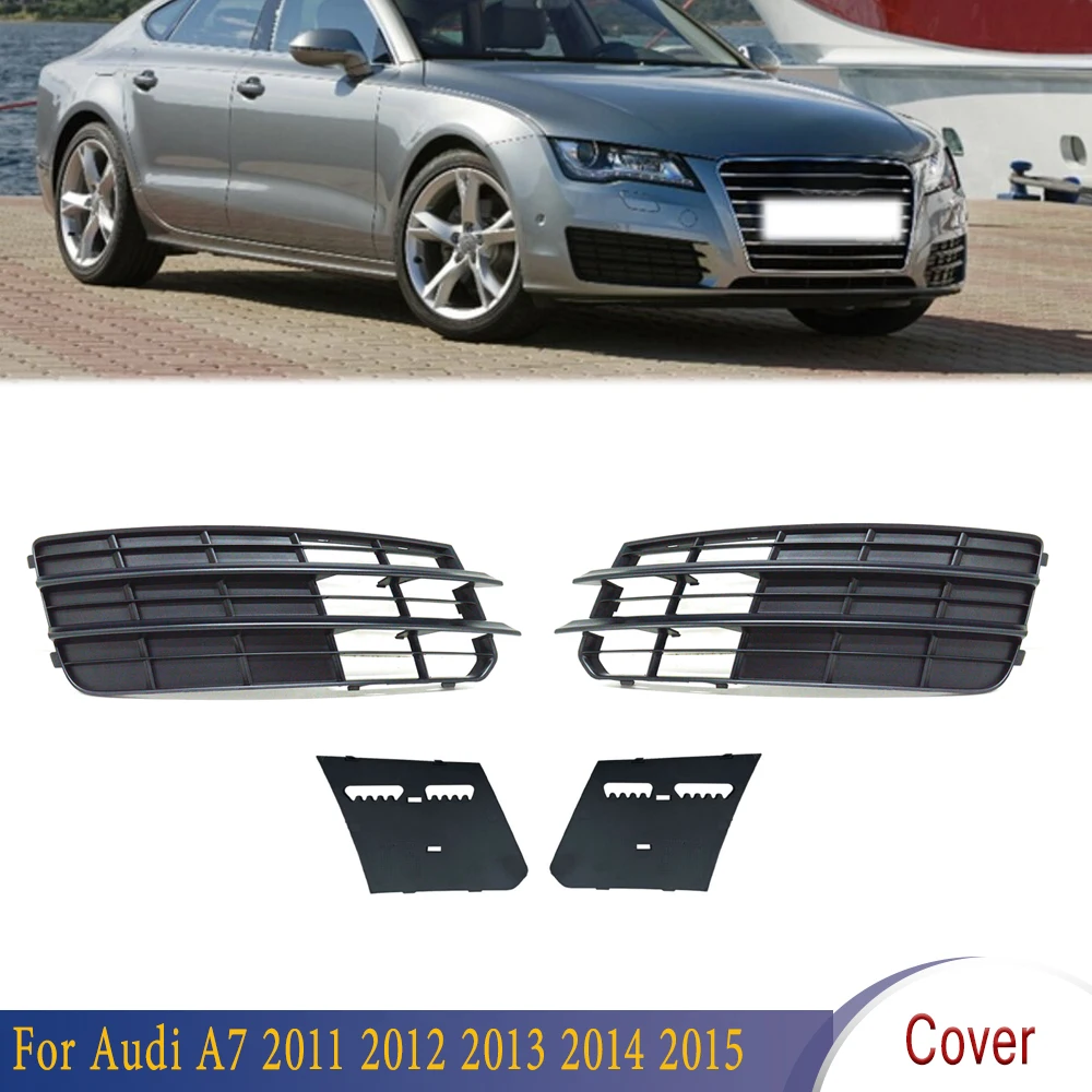 

Car Front Fog Light Grille Cover Trim Left Right Fog Lamp Frame Replacement Racing Grills Bottom Plate For Audi A7 2011-2015