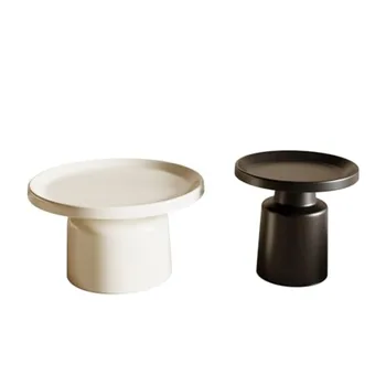 Modern Coffee Table Set 26.8 and 18.9 Round Coffee Table Coffee Table for Whole or Side Table End Table for Alone in Living Roo 6