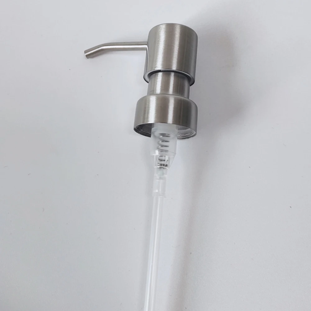 1pcs 304 Stainless Steel Pump Head Soap Dispenser Pressure Nozzle For 28mm Liquid Lotion Bottle Bathroom Kitchen Accessories soap dispenser