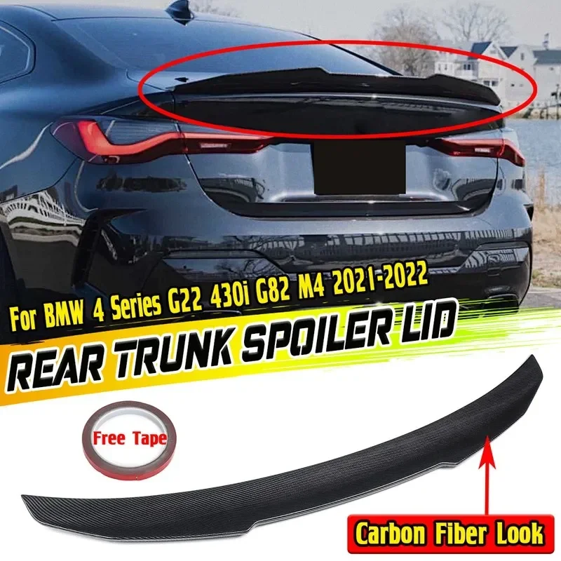 G22 Psm/M4 Style Car Spoiler Posteriore Ala Tronco Labbro Tronco Spoiler Coperchio Per Bmw Serie 4 G22 430I G82 M4 2021-2022 Spoiler Ala Posteriore