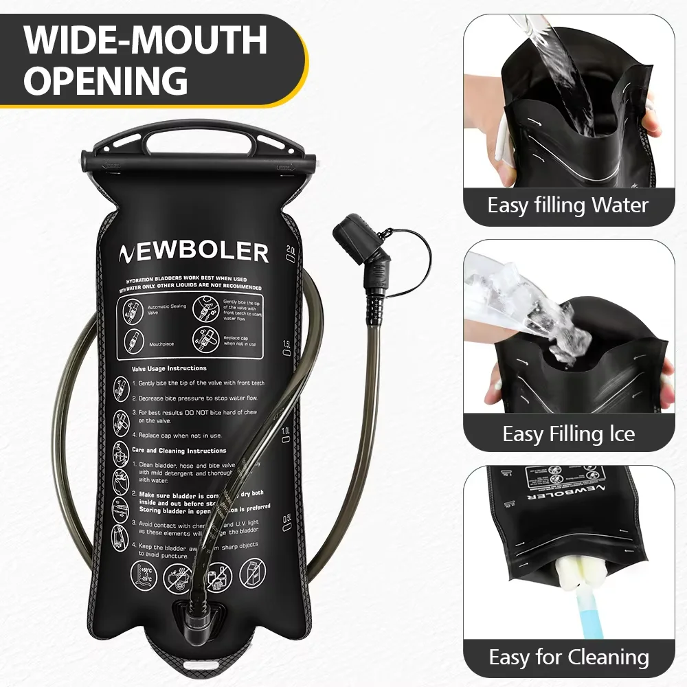 뉴볼러 워터 블래더 물통 수화팩 수납 가방 BPA 프리 1.5L 2L 3L 러닝 하이드레이션 베스트 백팩