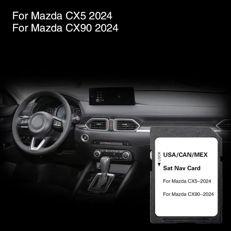 마쯔다 CX-90 2024 차량 업그레이드 GPS 지도 차량용 SD 메모리 카드 교체 가능 CID 미국 캐나다 멕시코용 SD 카드 사용
