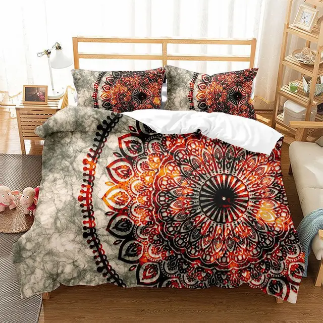 Vasteland China Stof Beding Sets Luxe De Couette 260X240 Cm 3D Print Mandala Dekbedovertrek Set Bed| | -