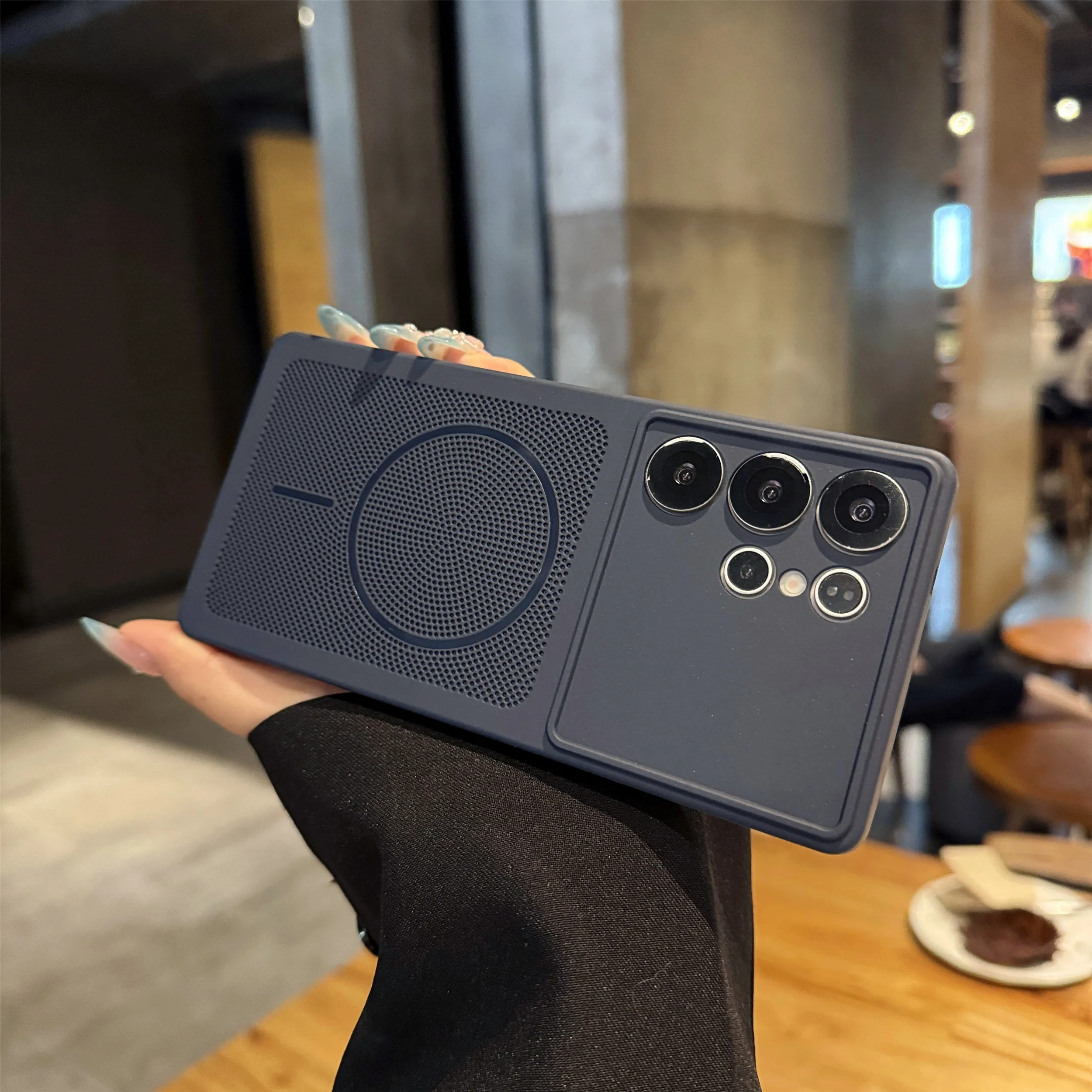 Luxury Honeycomb Breathable TPU Soft Phone Case - Shockproof Matte Cooling Cover