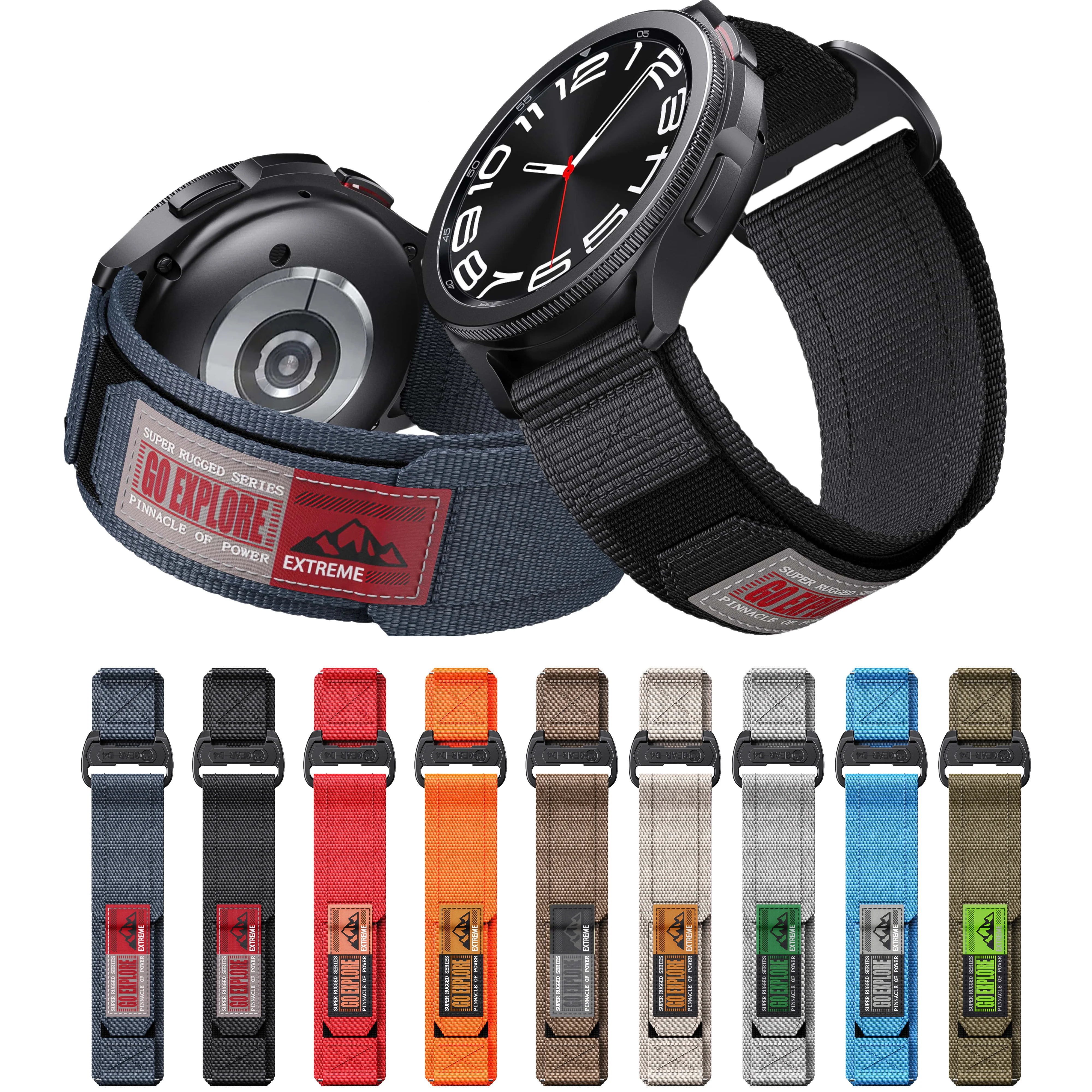 Nylon Sport Watch Strap - Versatile 20mm/22mm Band