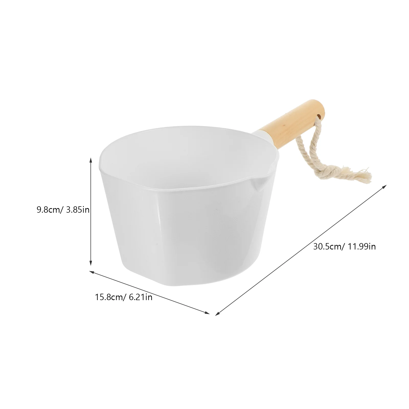 Wooden Handle Long Scoop Plastic Water Ladle Bath Bailer Kitchen Spoon Home Accessories Water Transfer Tool Large Capacity