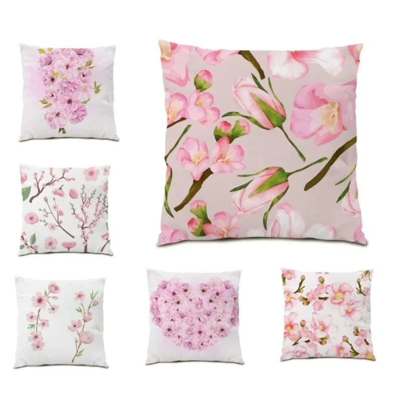 

Flower Pattern Pillowcase Cojines 45x45 Light Luxury Double Sided Cushion Cover Farmhouse Home Decor Pillow Case DF0719