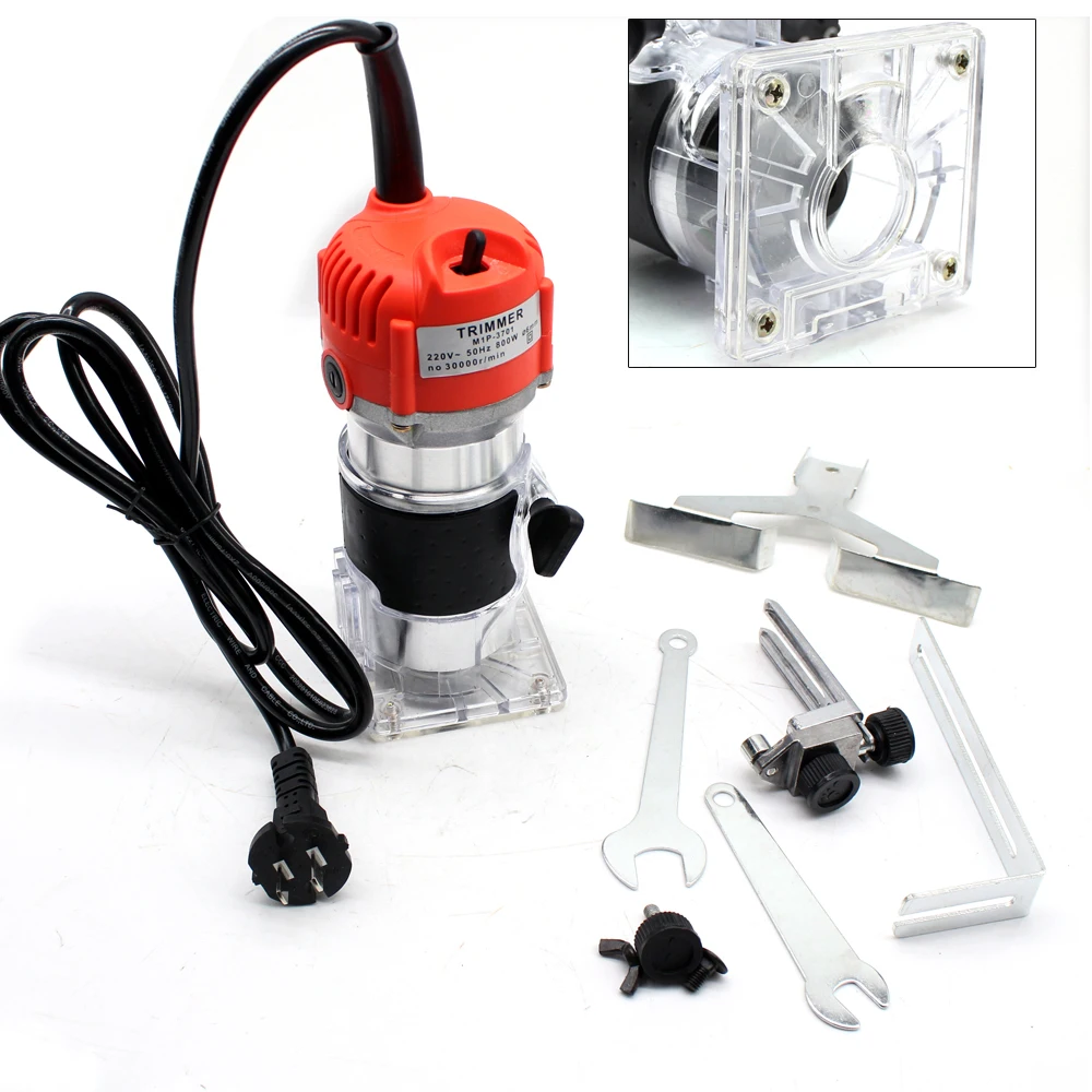 800w 1/4'' Electric Wood Laminator Router Mini Handheld Wood Trimmer
