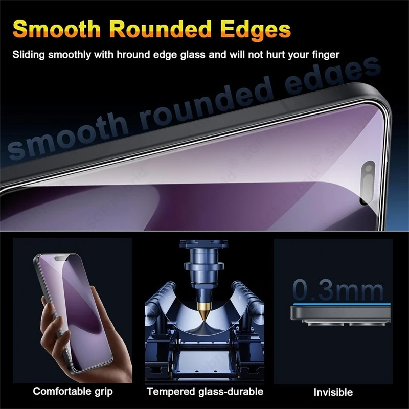 Premium Clear Crystal Protective Glass Case - 9H Hardness and Air HD Cover