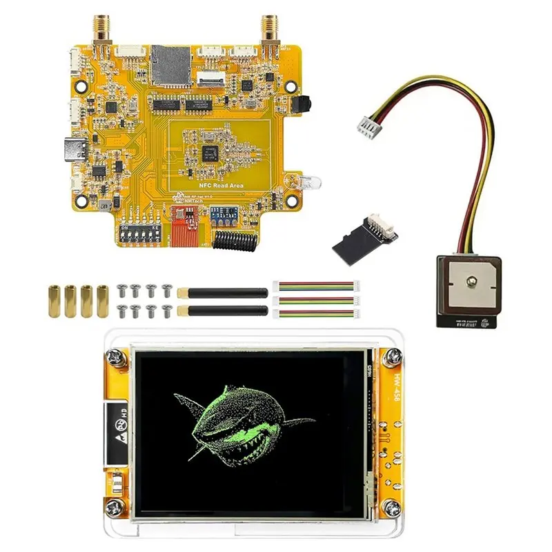 B63B-NM-RF-Hat CYD CC1101 NRF24 PN532 IR TX/RX 433M용 멀티 밴드 RF, 충돌 방지, 버스 및 GPS 모듈 컴패니언 햇 포함
