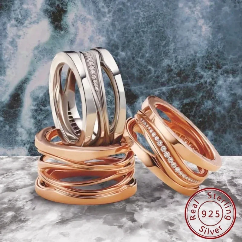 

Великолепный выпуск нового продукта 2024, красивое кольцо из серебра 925 пробы с интерпретацией вечного и иммортического роскошного стиля