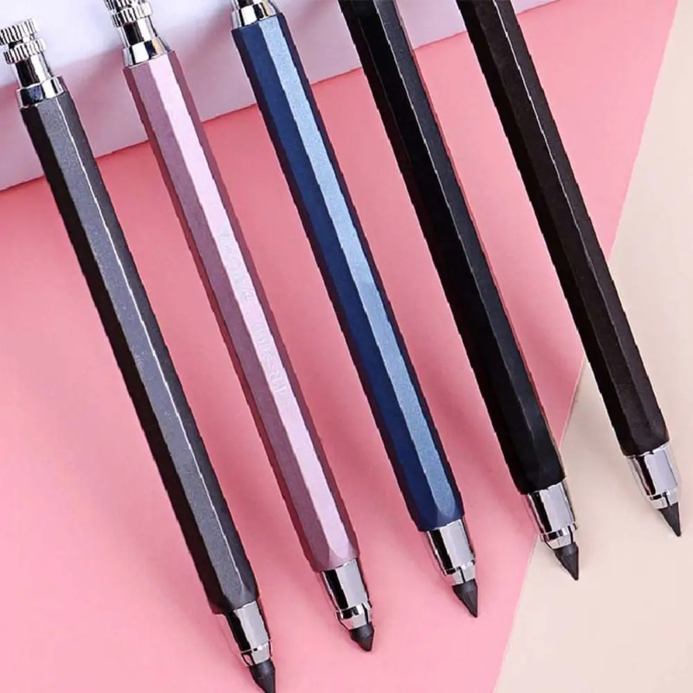 5.6mm Metal Mechanical Pencil 2B/4B/6B/8B Pencil Refill Art Painting Drawing Writing Tool Sketch Comics Design Automatic 3