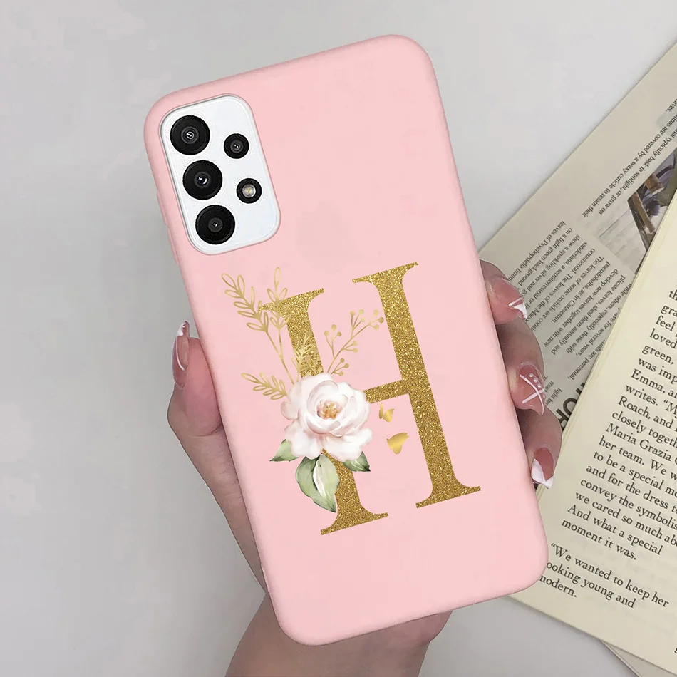 Stylish Alphabet Silicone Back Cover
