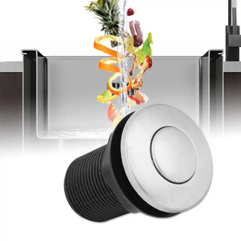 Garbage Disposal Switch Selflock Button 32 Switch with 1. Hose Sink Top Food Waste Disposer Push Disposer Accessory