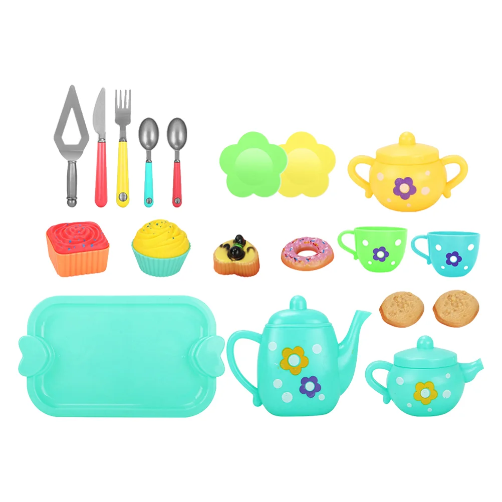 

1 Set of Tea Set Toy Simulation Tea Ware Set Kids Play House Toy Kids Plaything