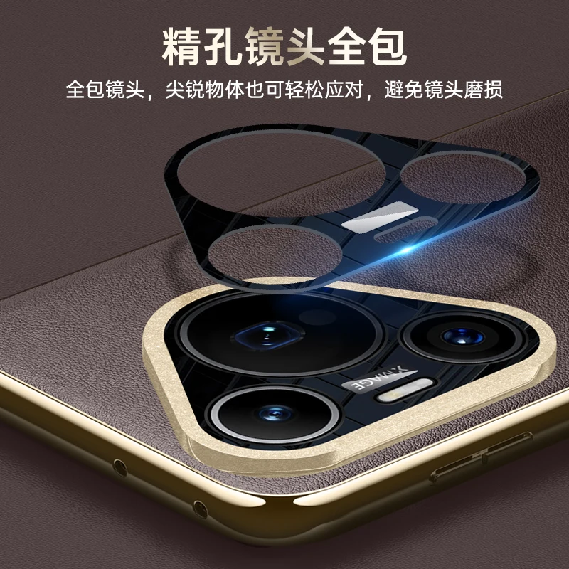 Luxurious Leather Skin-Friendly Shockproof Mobile Phone Case - Premium Back Cover