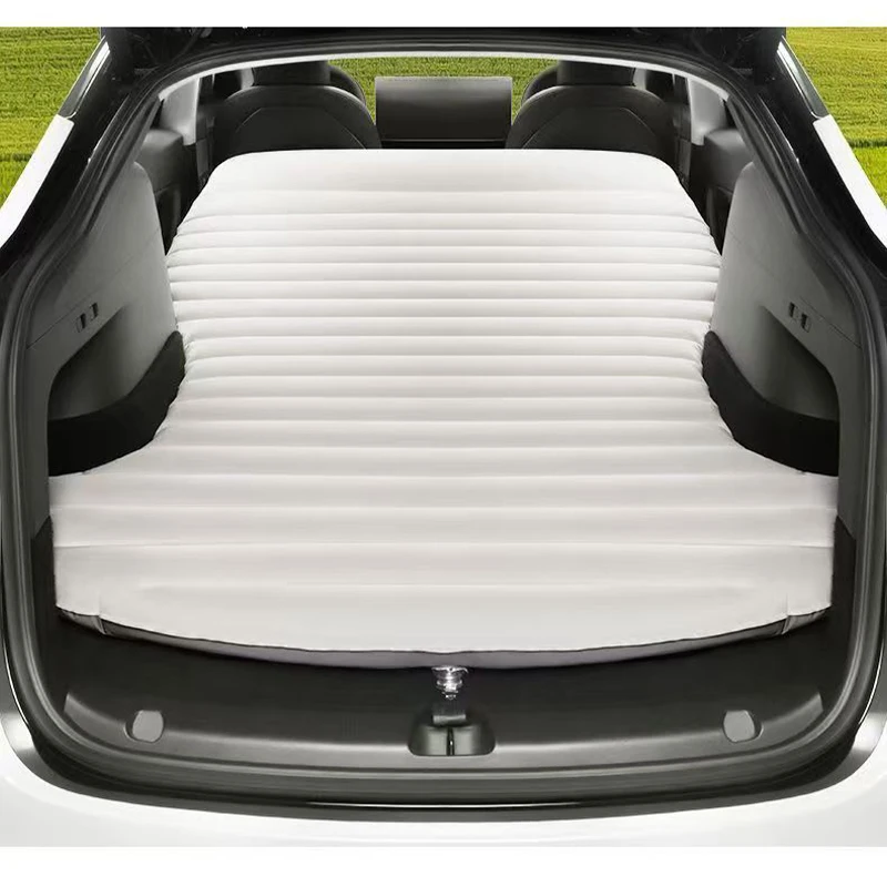 Tesla Model Y Car Air Cushion Mattress Inflatable Air Cushion Outdoor Camping Travel Special Suede Fabric Car Travel Bed